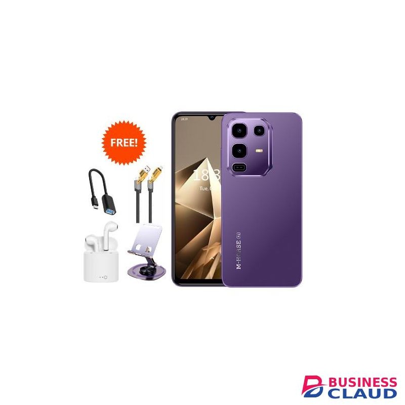 M Horse Note 50 Pro 6.8" HD + Incell Waterdrop Display 128GB ROM +8(4+4) GB RAM NFC Support 32MP Rear 16MP Front Camera Dual Sim 4G Volte 5000mAh + Free Gifts