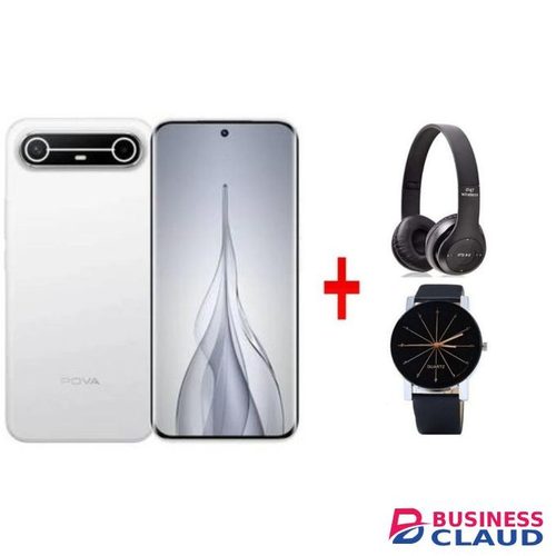 Tecno SPARK SLIM 256GB ROM + 8GB RAM BATTERY 5160mAh, 6.78'' 144HZ AMOLED DISPLAY 45W Fast Charge+ FREE GIFTS,white