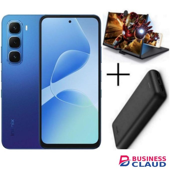 Infinix Hot 60i', 6.7'', 8GB RAM + 256GB ROM, Dual SIM, 5160 MAh, 50MP - Blue + Free Gifts