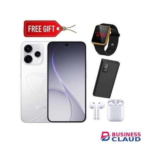 Oppo Reno 15F 5G, 6.57" AMOLED, 12GB RAM + 512GB ROM, 50MP Ultra-Clear Camera, 7000mAh Battery, 80W Fast Charge - Aurora White + LED Watch + Earpods & Power bank
