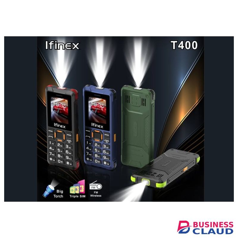 Ifinex T400 Triple Sim, Button/ KABAMBE/ KATULULU/ MULIKA MWIZI Phone With Torch, Wireless FM Radio, Music