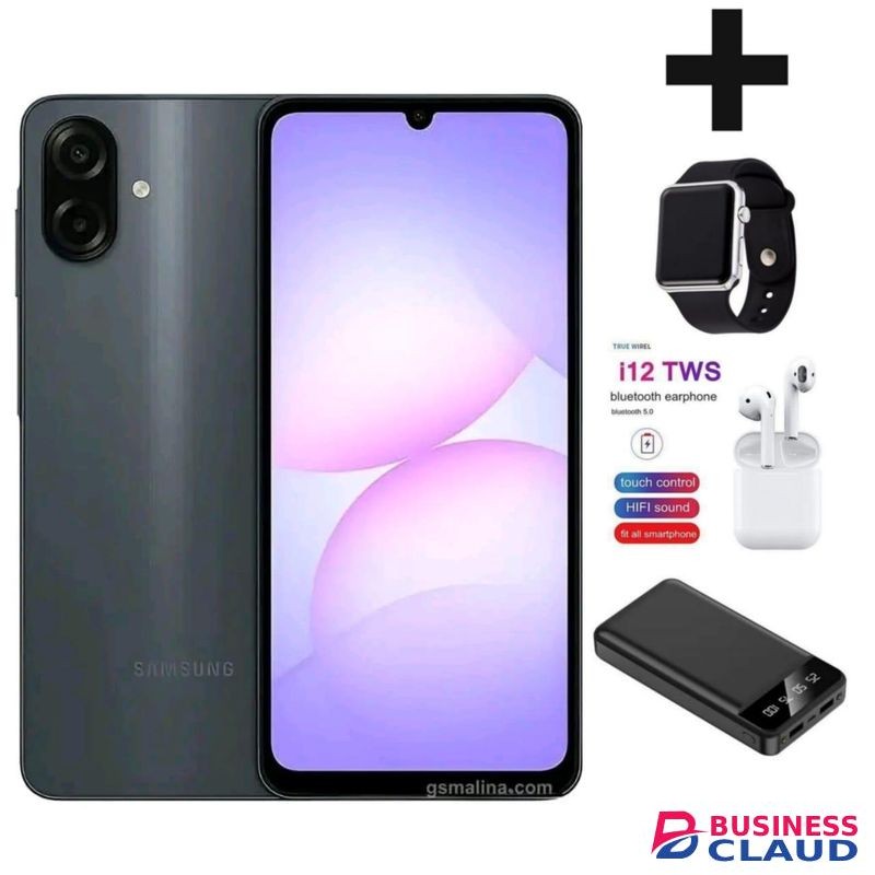 Samsung A07 DISPLAY 6.7 INCHES 4GB RAM + 128GB ROM DUAL SIM PLUS WATCH POWER BANK