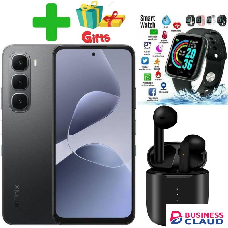 Infinix Hot 60 Pro+'6.78 inches,50 MP,Battery 5160 mAh+AMAIZING GIFTS(SMART WATCH,I12 EAR PODS,SMART WATCH)+1 YEAR WARRANTY