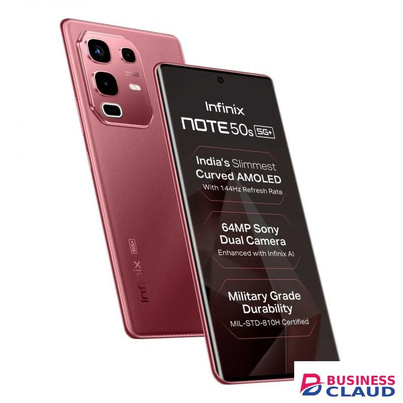 Infinix Note 50s 5G+, AMOLED (Curved Screen) Up to 16GB RAM + 256GB ROM, 64MP Camera (Dual Sim) 5500mAh Battery - Ruby Red