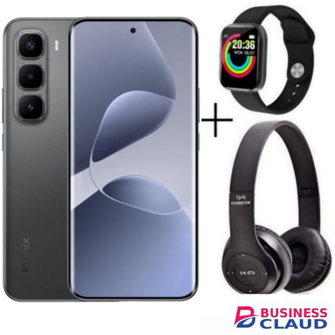 Infinix HOT 60 PRO PLUS, 6.78", 8GB RAM Up to 16GB RAM + 256GB ROM, 4G, 5160mAh - Black + FREE AMAZING GIFTS