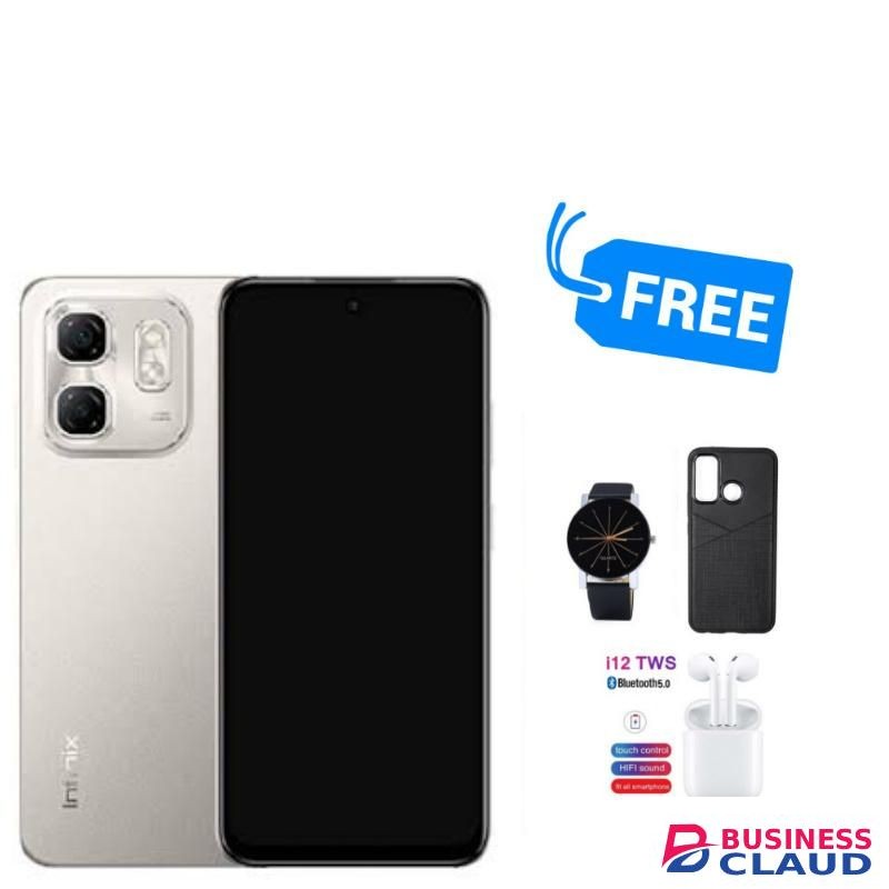 Infinix HOT 50i,SCREEN SIZE,6.7" INCHES,,128GB ROM, +6GB RAM,WATC,COVER, & BUDS,SPLY,,