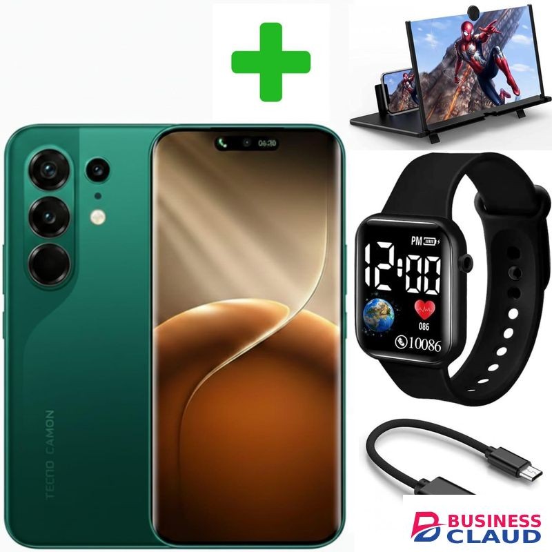 Tecno CAMON 50 Pro - 6.67" 256GB ROM + 8GB RAM, 50MP CAMERA (Dual SIM) 5200mAh Battery+(12 MONTHS WARRANTY)+Screen magnifier+Led watch+Otg type c