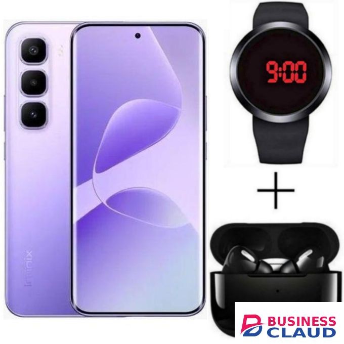 Infinix HOT 60 PRO PLUS, 6.78", 8GB RAM Up to 16GB RAM + 256GB ROM, 4G, 5160mAh - Violet + FREE AMAZING GIFTS