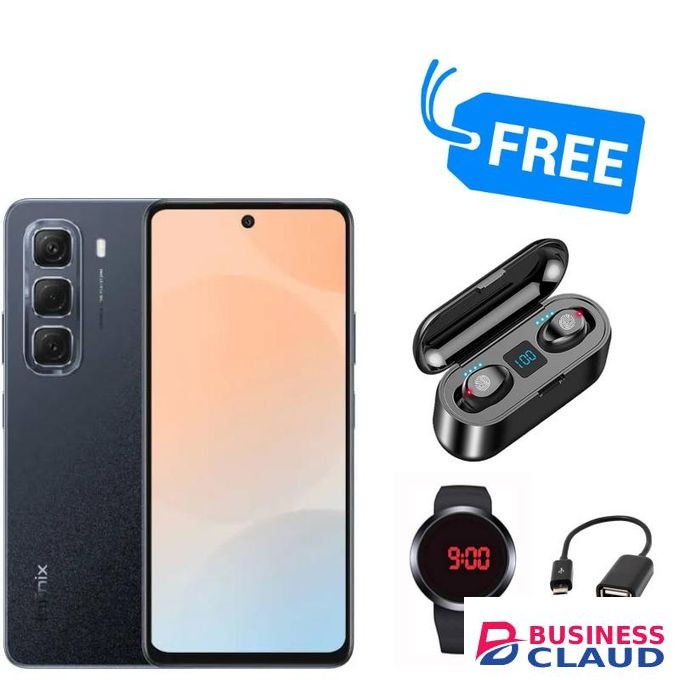 Infinix HOT 50 PRO+,AMOLED DISPLAY 8GB RAM +256GB ROM,DUAL SIM,5000MAH,FREE BUDS,WATCH & OTG CABLE