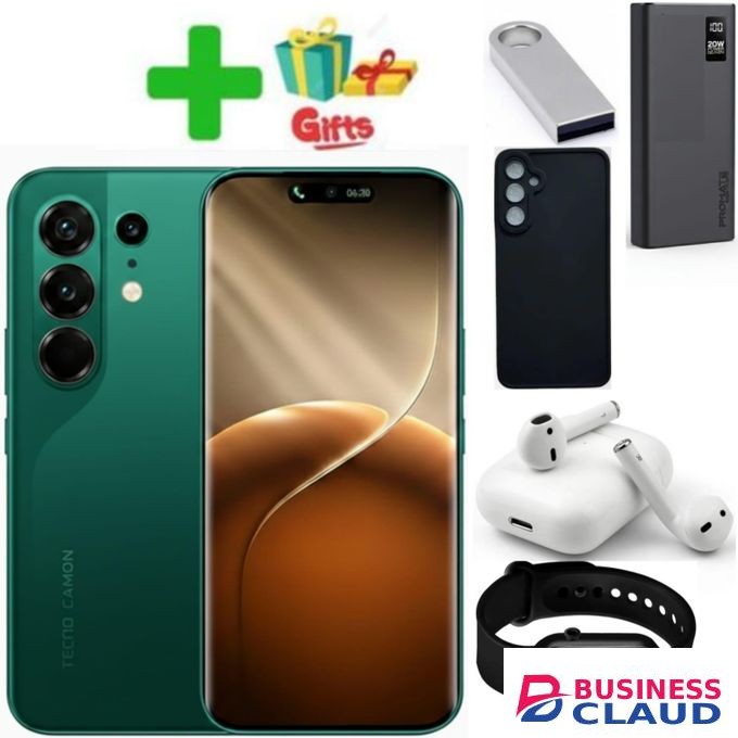 Tecno CAMON 50 Pro - 6.67" 256GB ROM + 8GB RAM, 50MP CAMERA (Dual SIM) 5200mAh Battery+(12 MONTHS WARRANTY)+Power bank+Flash disk+Cover+Ear pods+Led watch