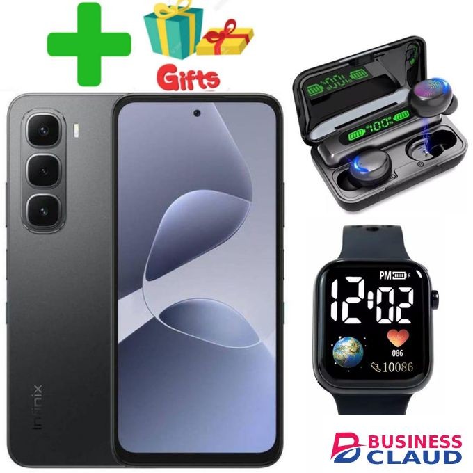 Infinix Hot 60i'6.7 inches,6GB RAM+128GB ROM"Dual SIM'5000 mAh Battery+GIFTS,LED WATCH