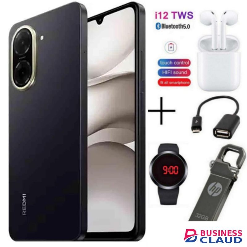 XIAOMI Redmi A5, 3GB RAM + 64GB ROM Memory, 6.88", 5200mAh, Dual Sim, 32MP - Black + FREE AMAZING GIFTS