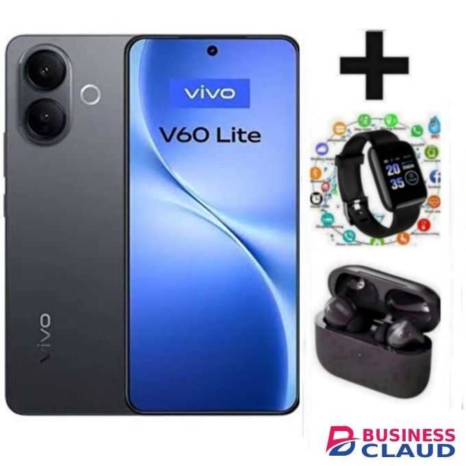 Vivo V60 LITE 5G 256GB+12GB RAM ,MediaTek Dimensity 7360-Turbo Processor 6.77 inch 6500mAh/Charging Power 90W +12 MONTHS WARRAN SPORTTY PODS WATCH