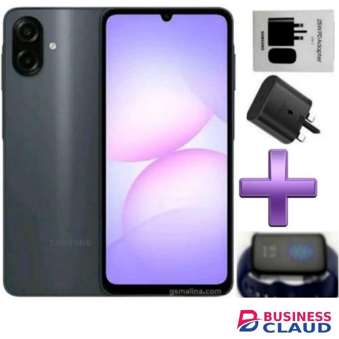 Samsung Galaxy A07, 6.7'' Display, 4GB RAM+128GB ROM (Dual) 50MP Camera, 5000mAh-2 yrs warranty+ ADAPTER+WATCH