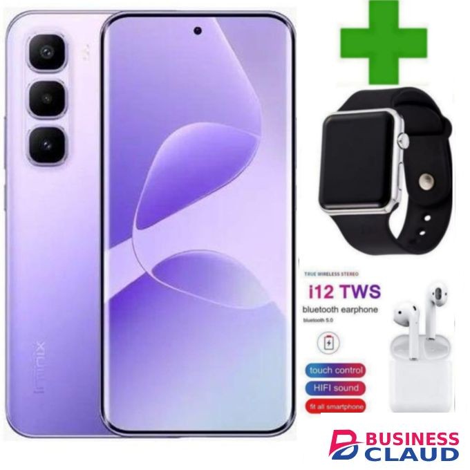 Infinix HOT 60 PRO PLUS,AMOLED CURVED SCREEN DISPLAY 6.78" INCHES(8GB +8GB) 16GB RAM & 256GB 5160 MAH BATTERY LED WATCH