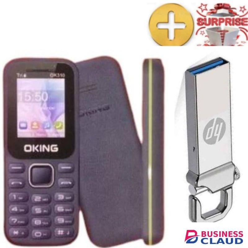 Oking OK310 1.77" Screen Button Phone Wireless FM, 1000mAh 3 Sim Cards+FLASH DISK