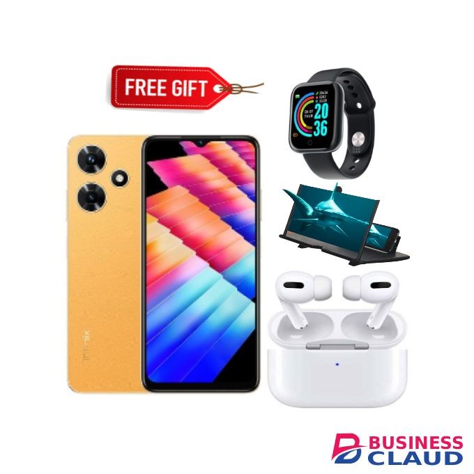 Infinix Hot 30i, 6.56'' Inches Display, 4GB RAM + 128GB ROM, 13MP Cam, 5000mAh - Mary Gold + FREEBIES