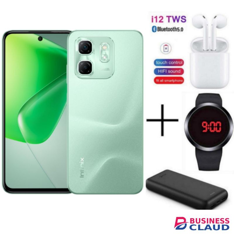Infinix Hot 50i, 6.7", 128GB + 6GB RAM, 5000mAh (Dual SIM), Sage Green + Free Gifts