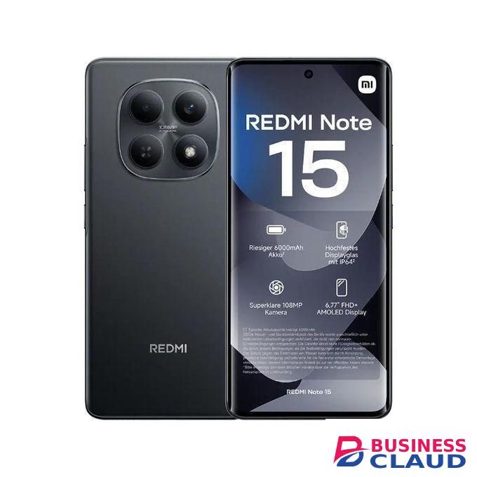 Redmi Note 15 256GB ROM +8 GB RAM 6.77" 120Hz AMOLED Curved Display 108 MP Rear Camera 20MP Selfie 6000mAh Battery + FREE GIFTS(SMART WATCH+ EARPODS +SCREEN PROTECTOR)