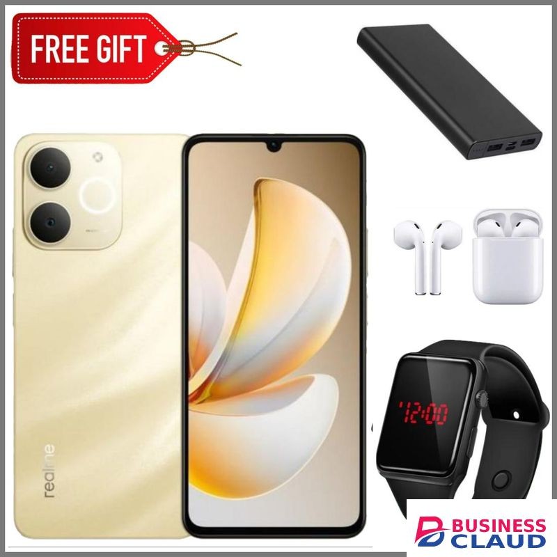 Realme Note 70- 6.74'' Inch, Up to 12GB RAM+128GB ROM, 6300mAh (Dual Sim) with FREE LED Watch+Powerbank+Earbuds