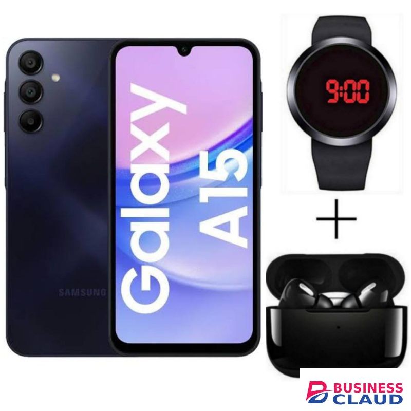 Samsung GALAXY A15, 6.5'' , 8GB RAM + 256GB ROM, (Dual Sim), 50MP, 5000mAh - Black + Free Gifts