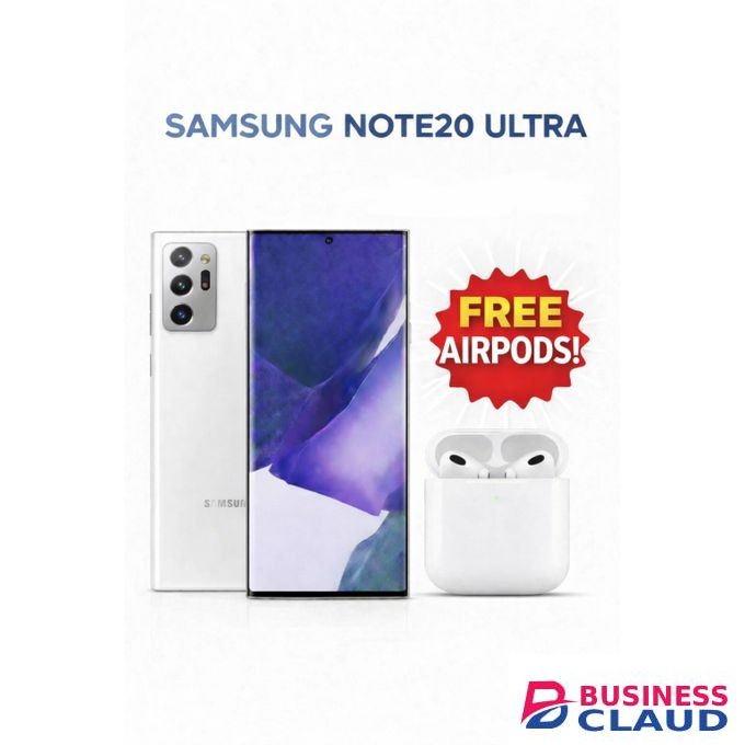 Samsung Galaxy Note 20 Ultra/ 5G/ 12GB RAM +128GB ROM/ Duos(One Physical Sim Plus E Sim)/ 4500 mAh/ - White