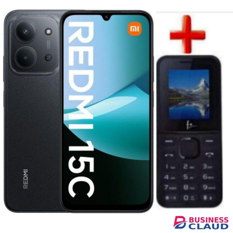 XIAOMI Redmi 15C, 6.9'',up to 8GB Extended RAM+128G ROM, Battery: 6000 mAh,1 YR WARRANTY+FREE PHONE- black BLACK