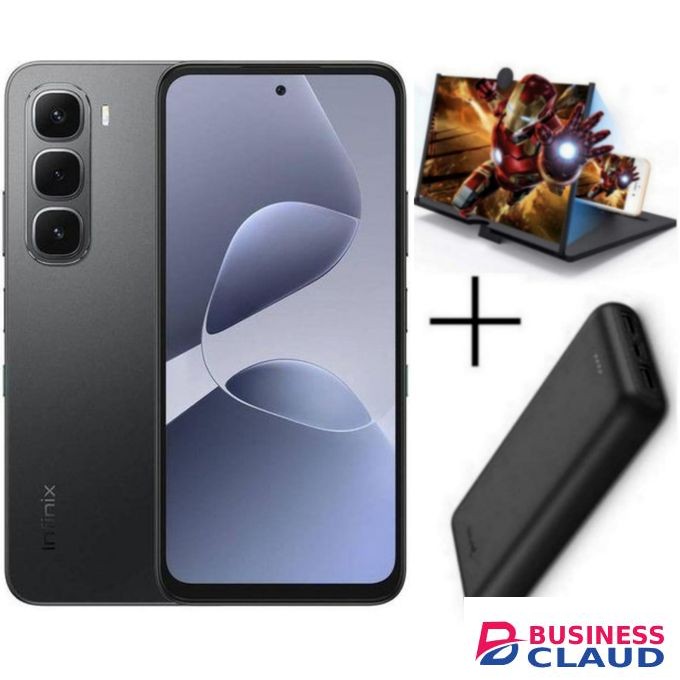 Infinix Hot 60i', 6.7'', (6GB RAM + 128GB ROM), Dual SIM, 5160 MAh, 50MP - Black + Free Gifts