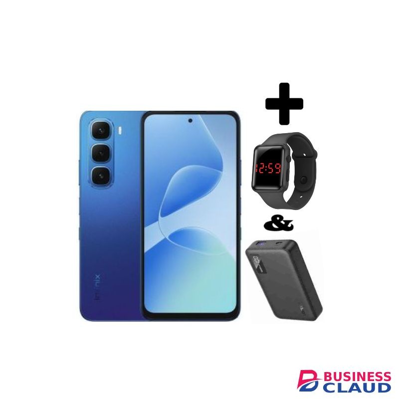 Infinix Hot 60i 4G"6.7-inch, 8GBRAM+256GB ROM' Battery: 5160mAh+Powerbank+LEDwatch