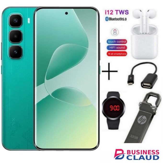 Infinix HOT 60 PRO PLUS, 6.78", 8GB RAM Up to 16GB RAM + 256GB ROM, 4G, 5160mAh - Green + FREE AMAZING GIFTS