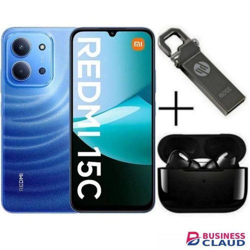 XIAOMI Redmi 15C, 6.9', 4GB RAM Up to 8GB Extended RAM + 128GB Storage, 6000 mAh - Blue + FREE AMAZING GIFTS