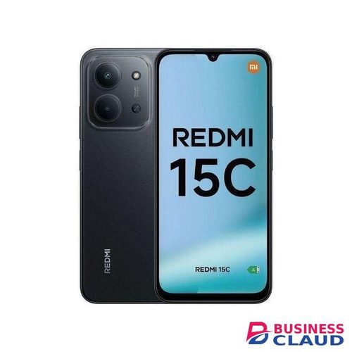 XIAOMI Redmi 15C, 6.9', Up to 16GB Extended RAM + 256GB Storage, 6000 mAh (Dual Sim) 1 Year warranty - Midnight Black + Web Watch + otg +Earpods