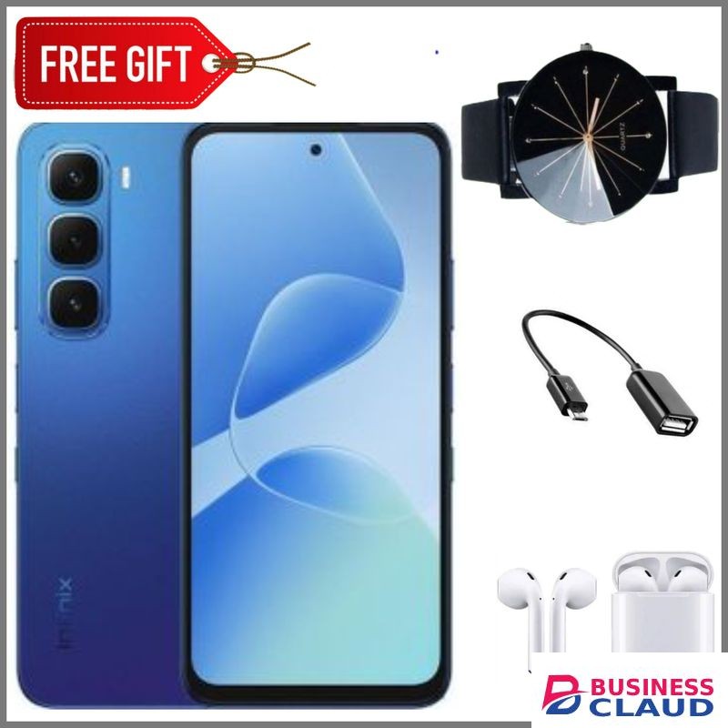 Infinix Hot 60i 4G"6.7-inch, 8GB RAM+256GB ROM' Battery: 5160mAh+Webwatch+Otg cable+Earpods