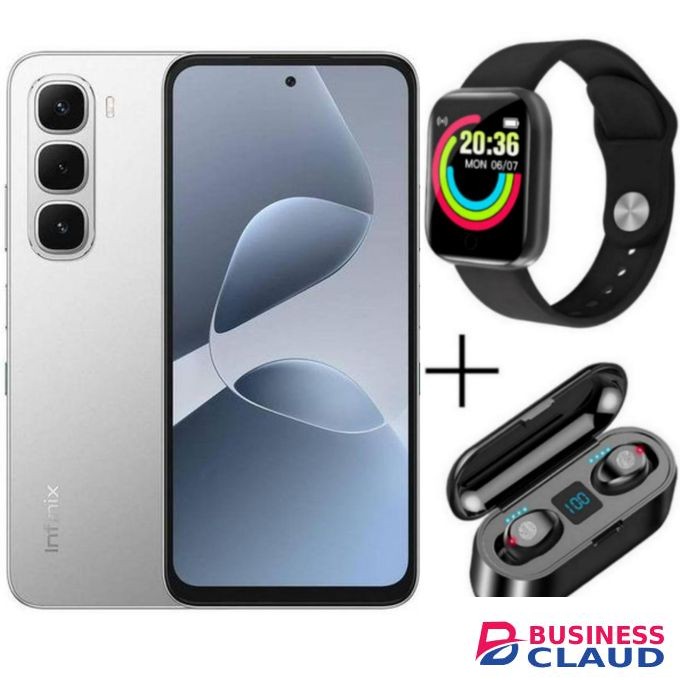 Infinix Hot 60i', 6.7'', (6GB RAM + 128GB ROM), Dual SIM, 5160 MAh, 50MP - Grey + Free Gifts