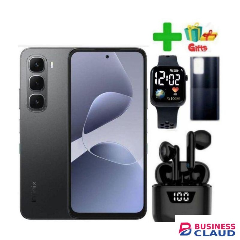 Infinix Hot 60i'6.7 Inches,8GB RAM+256GB ROM" 50 MP' Dual SIM'5000 MAh Battery., EARBUDS,WATCH,COVE
