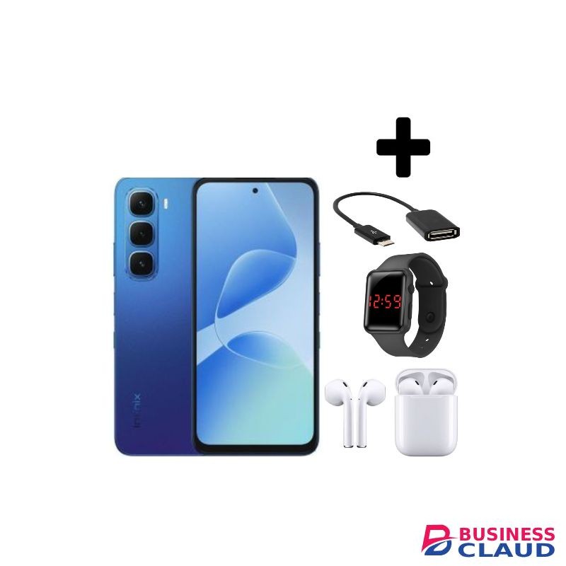 Infinix Hot 60i 4G"6.7-inch, 8GBRAM+256GB ROM' Battery: 5160mAh+Otg Cable+Earpods+LEDwatch