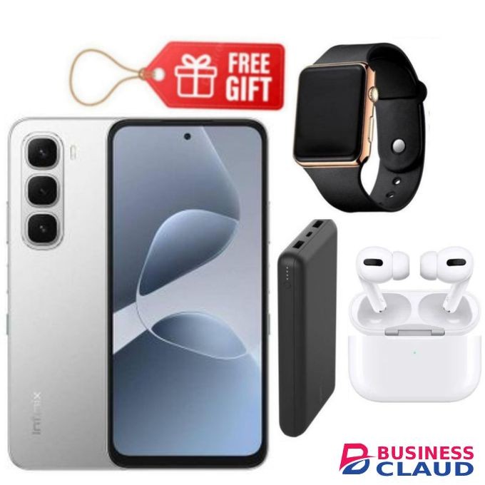 Infinix HOT 60 Pro Plus 6.78'' AMOLED (Curved Screen) Up to 16GB RAM & 256GB ROM ( DUAL SIM) 5160mAh , Silver + GIFTS