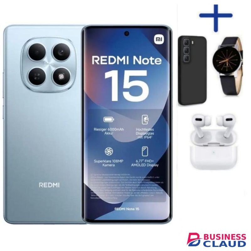 XIAOMI Redmi Note 15, 6.77" Snapdragon, 128GB + 6GB RAM (Dual SIM), 5800mAh, (2YRs WRTY) PRO 3 WEB