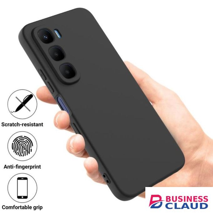 Infinix Hot 60 Phone Case - Black Soft Silicone Protective Phone Cover