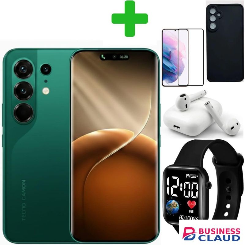 Tecno CAMON 50 Pro - 6.67" 256GB ROM + 8GB RAM, 50MP CAMERA (Dual SIM) 5200mAh Battery+(12 MONTHS WARRANTY)+Earpods+Led watch+Cover