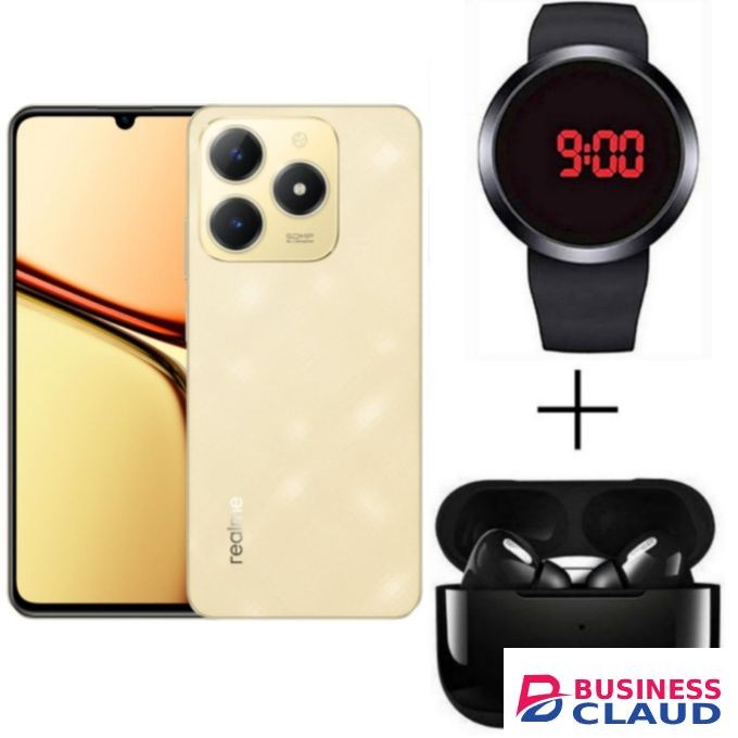 Realme C61, 6.74'', 256GB ROM + 8GB RAM, (Dual SIM), 5000mAh Battery - Sparkle Gold