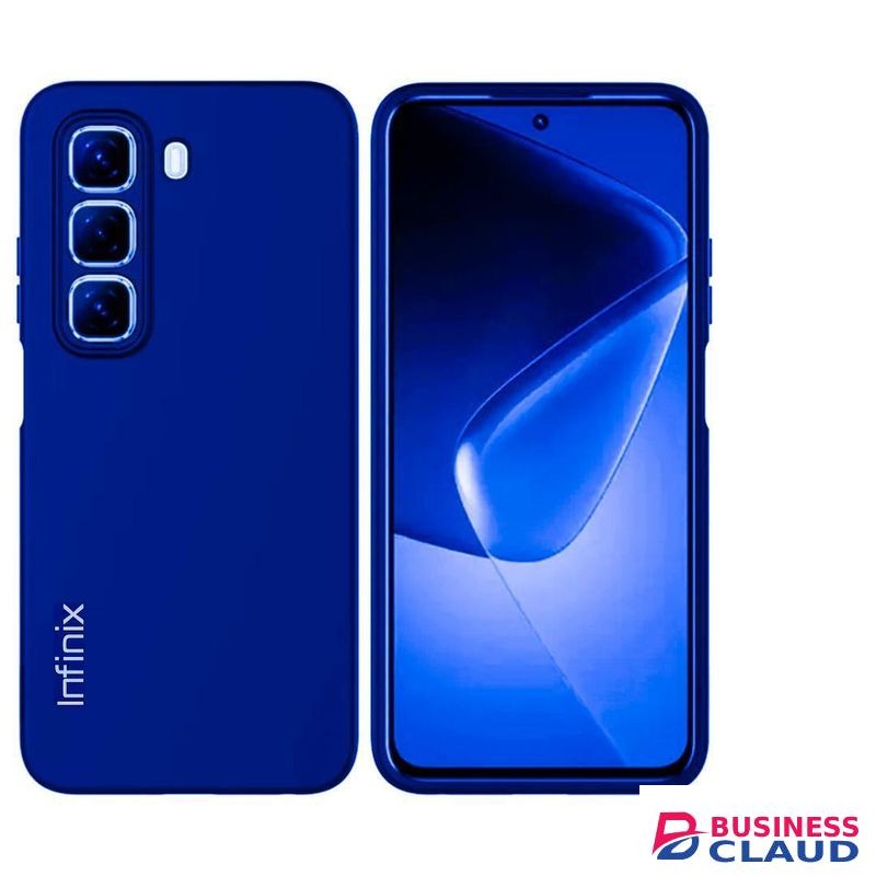 Infinix Hot 50 Pro Plus Phone Case - Blue Liquid Silicone Phone Cover