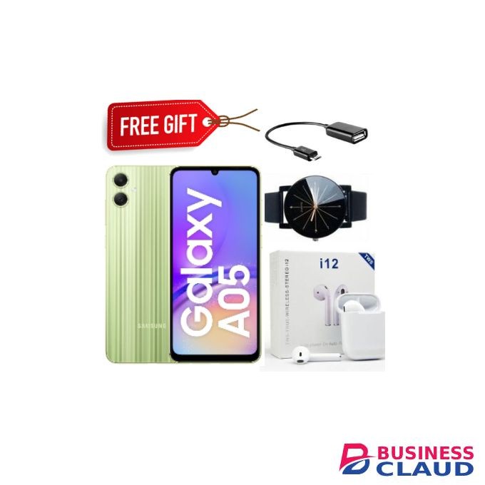 Samsung Galaxy A05, 6.7'' 4GB RAM + 64GB ROM (Dual Sim) 50MP Camera, 5000mAh - Green + Free Gifts