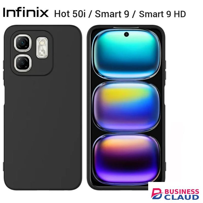 Infinix Hot 50i Phone Case - Black Soft Silicone Protective Phone Cover