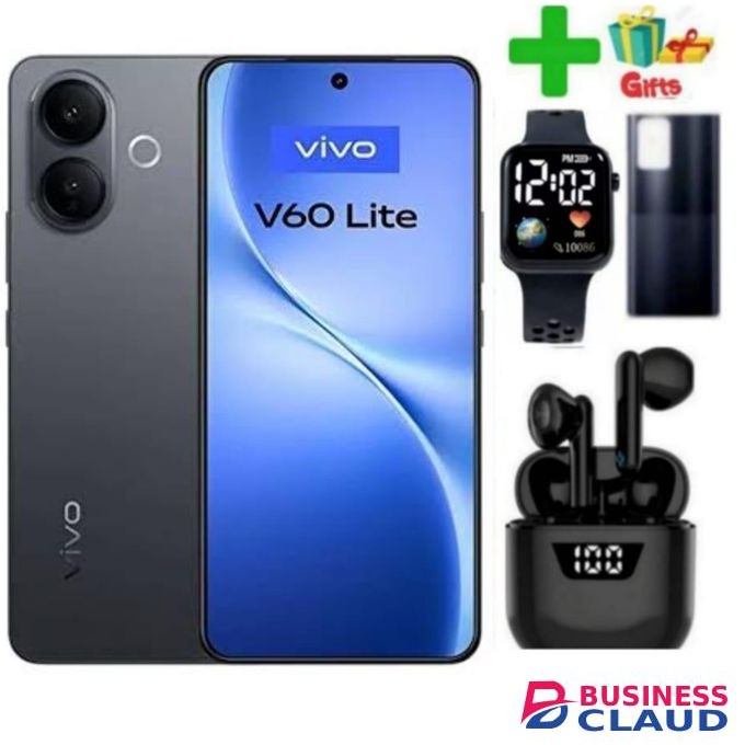 Vivo V60 LITE 4G 256GB+8GB RAM ,MediaTek Dimensity 7360-Turbo Processor 6.77 inch 6500mAh/Charging Power 90W I12 COVER
