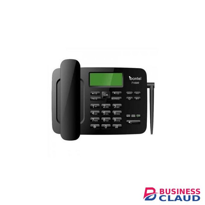 Bontel T1000,Wireless Desktop Telephone,SMS, 5 Days Battery Life Dual Sim-Black