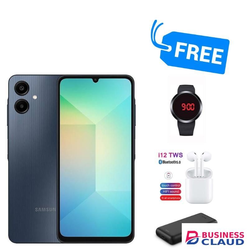 Samsung GALAXY A06,PLS LCD DISPLAY,4GB RAM +128GB ROM,5000MAH,WATCH,BUDS & POWERBANK,SPLY"