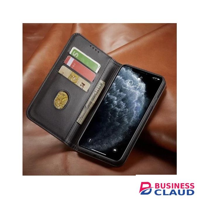 Infinix Hot 50i Mobile Phone Case, Luxury Leather Flip Wallet Cover with Magnetic Closure, Shockproof Protective Phone Case with Card Slots and Built-in Kickstand (Black)