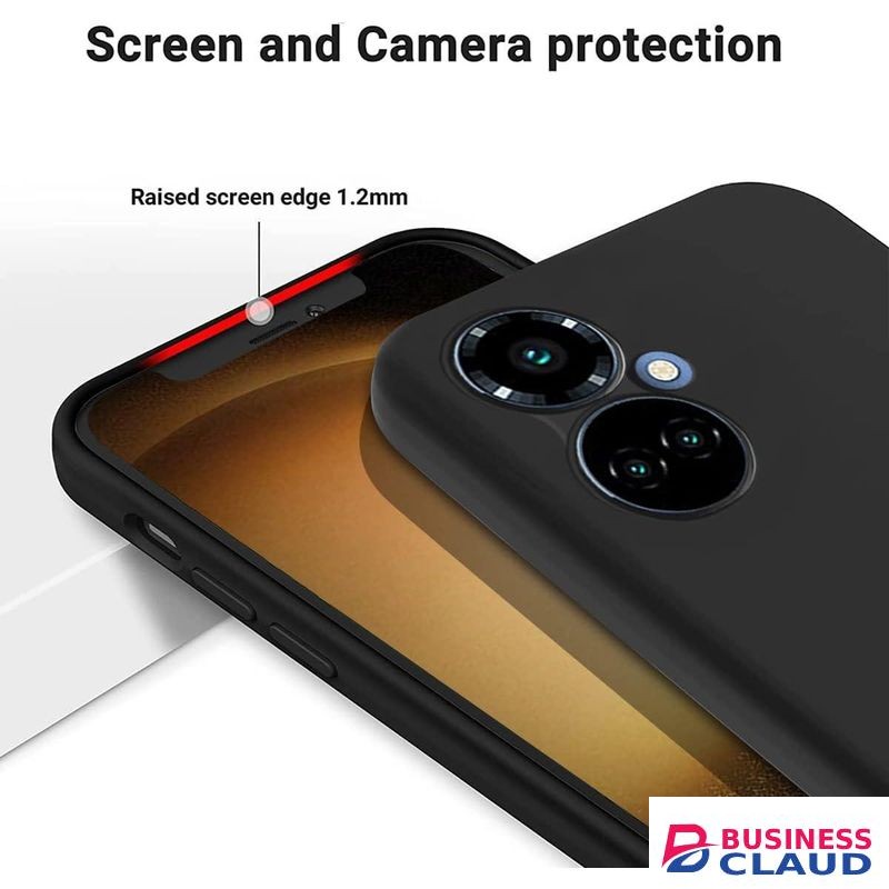 Silicone Phone Cover for Infinix Hot 50i - Black, anti-fingerprint, anti-scratch, durable silicone case