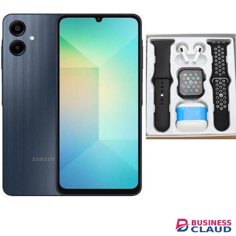 Samsung Galaxy A06, 6.7'' Display, 4GB RAM + 128GB ROM (Dual Sim) 50MP Camera, 5000mAh - Black + Swth